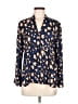Kay Celine Animal Print Blue Long Sleeve Blouse Size M - photo 1