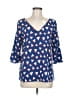 Claudie Pierlot 100% Polyester Blue 3/4 Sleeve Blouse Size EU (FR) 38 / US 6 - photo 1
