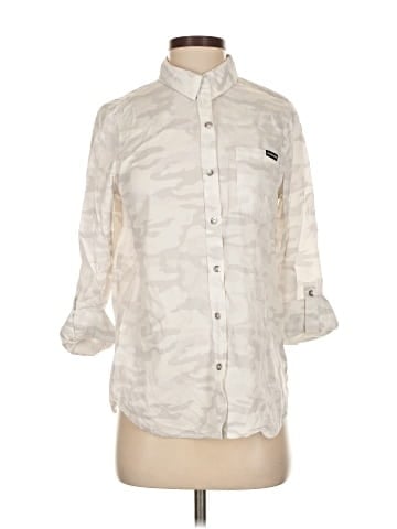 CALVIN KLEIN JEANS 3/4 Sleeve Button-Down Shirt (view 1)