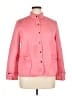 JM Collection 100% Polyester Solid Pink Jacket Size 14 - photo 1