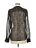 W.G.B. by Walter Baker 100% Polyester Metallic Gray Long Sleeve Blouse Size M - photo 2