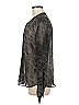 W.G.B. by Walter Baker 100% Polyester Metallic Gray Long Sleeve Blouse Size M - photo 5