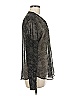 W.G.B. by Walter Baker 100% Polyester Metallic Gray Long Sleeve Blouse Size M - photo 4