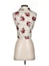 Iris Basic Floral Ivory Sleeveless Blouse Size S - photo 2