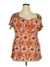 Venezia 100% Polyester Orange Short Sleeve Blouse Size 18 - 20 Plus - photo 1