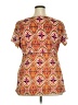 Venezia 100% Polyester Orange Short Sleeve Blouse Size 18 - 20 Plus - photo 2