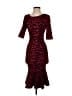 Milly Animal Print Red Cocktail Dress Size P (petite) - photo 1