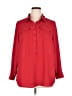 Cj Banks 100% Polyester Red 3/4 Sleeve Blouse Size 0X - photo 1
