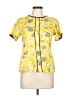 109°F Yellow Short Sleeve Blouse Size L - photo 1