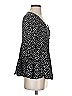 Maeve 100% Rayon Polka Dots Black 3/4 Sleeve Blouse Size S (petite) - photo 4