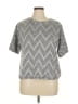 Chico's 100% Polyester Chevron-herringbone Silver Active T-Shirt Size XL (3) - photo 1