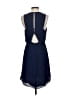 Rebecca Taylor 100% Polyester Solid Blue Cocktail Dress Size 4 - photo 2