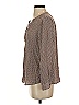 Joie 100% Silk Brown Long Sleeve Silk Top Size S - photo 5