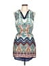 Renee C. 100% Polyester Paisley Blue Casual Dress Size L - photo 1