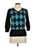 Style&Co 100% Cotton Argyle Teal Pullover Sweater Size M - photo 1