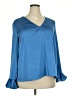 CeCe 100% Polyester Blue Long Sleeve Blouse Size 2X - photo 1