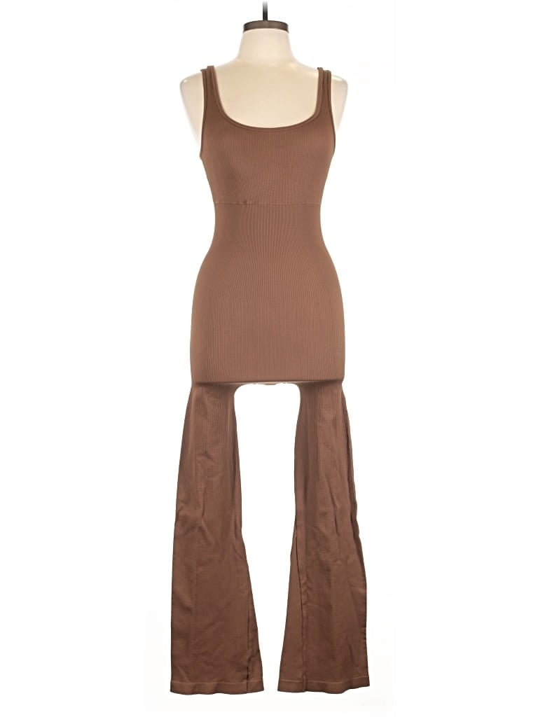 Pre-owned Oqq Jumpsuit In Brown