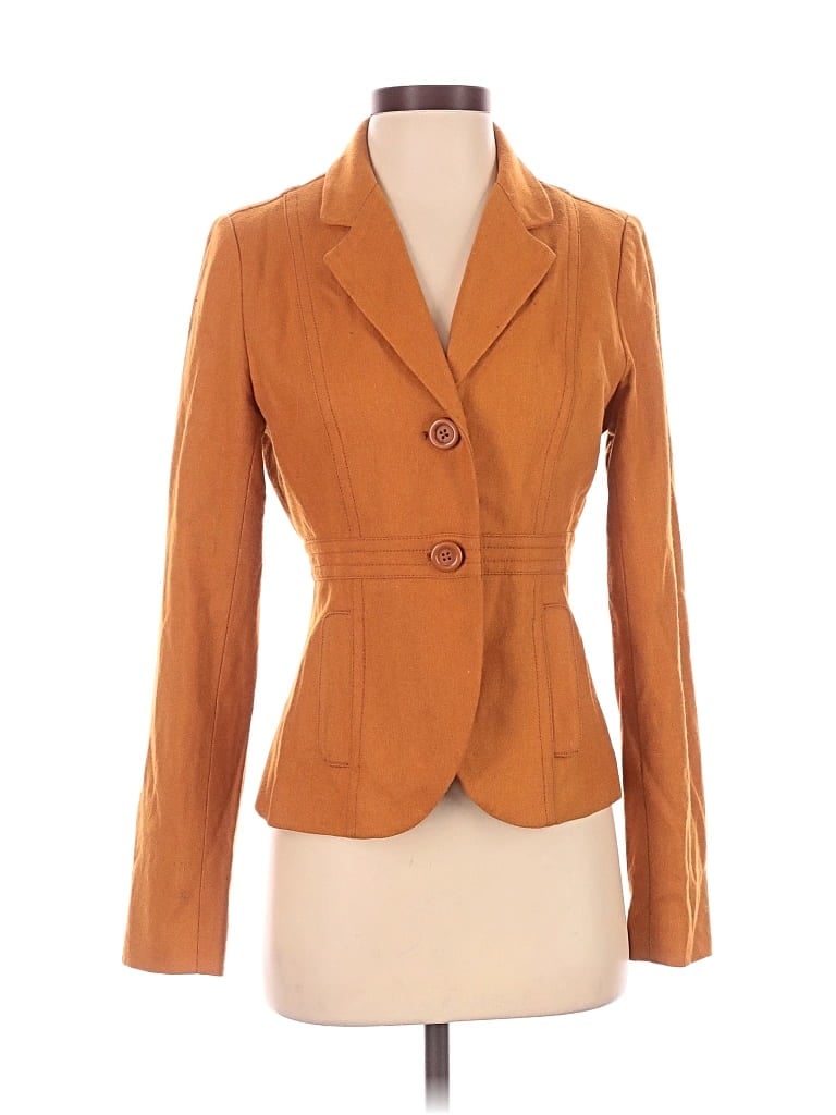 Pre-owned Fossil Blazer Jacket In Orange