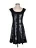 DressBarn Graphic Black Casual Dress Size 4 (petite) - photo 1