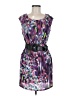 Ruby Rox 100% Polyester Print Purple Cocktail Dress Size 7 - photo 1