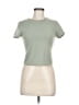 Open Edit Solid Green Short Sleeve T-Shirt Size M - photo 1