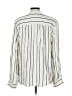 Gap 100% Rayon Stripes Ivory Long Sleeve Blouse Size L - photo 2