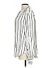 Gap 100% Rayon Stripes Ivory Long Sleeve Blouse Size L - photo 5