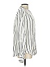 Gap 100% Rayon Stripes Ivory Long Sleeve Blouse Size L - photo 4