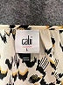 CAbi 100% Polyester Animal Print Ivory Long Sleeve Blouse Size L - photo 7