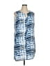 Lyssé 100% Polyester Graphic Blue Casual Dress Size 1X - photo 1