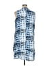 Lyssé 100% Polyester Graphic Blue Casual Dress Size 1X - photo 2