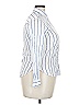 Rails Stripes White 3/4 Sleeve Button-Down Shirt Size S - photo 4