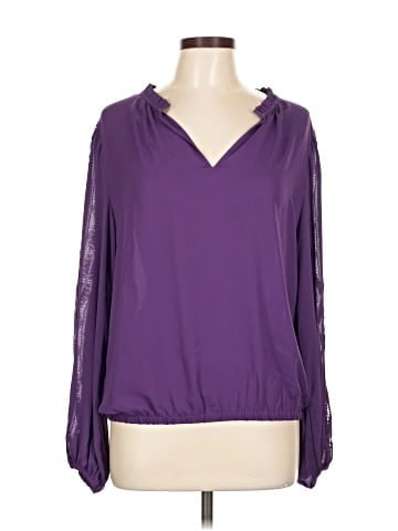 White House Black Market Long Sleeve Blouse (view 1)