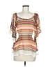 Karlie 100% Polyester Orange Short Sleeve Blouse Size M - photo 1