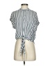 Lulus Stripes Blue Short Sleeve Blouse Size XS - photo 1