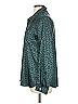 Hem & Thread Animal Print Teal Long Sleeve Blouse Size L - photo 5