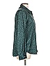 Hem & Thread Animal Print Teal Long Sleeve Blouse Size L - photo 4