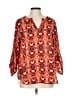 C established 1946 100% Polyester Orange 3/4 Sleeve Blouse Size L - photo 1