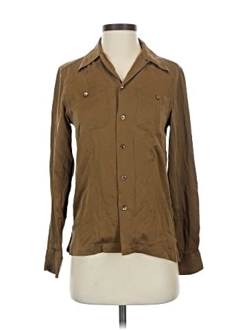 Ralph Lauren Long Sleeve Silk Top (view 1)