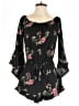 Feathers Floral Black Romper Size S - photo 1