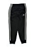 Adidas 100% Polyester Stripes Solid Black Track Pants Size 6 - photo 1