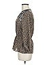 Bar III 100% Polyester Brown Long Sleeve Blouse Size M - photo 5