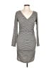 Leith Stripes Gray Casual Dress Size L - photo 1