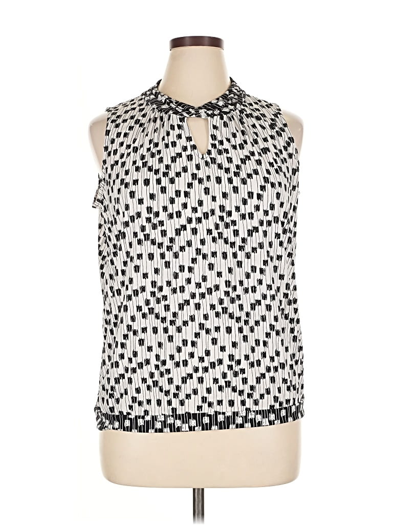 Pre-owned Worthington Sleeveless Blouse In Silver