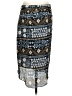 Veronica Beard 100% Polyester Paisley Blue Brown Casual Skirt Size S (estimated) - photo 2