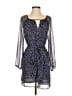 Glam 100% Polyester Polka Dots Blue Casual Dress Size S - photo 1