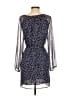 Glam 100% Polyester Polka Dots Blue Casual Dress Size S - photo 2