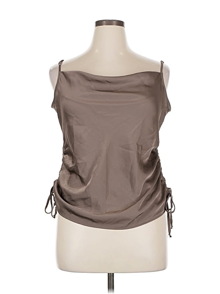 Pre-owned 1.state Sleeveless Blouse In Brown