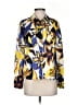 Alexis 100% Polyester Print Yellow Long Sleeve Blouse Size XS - photo 1