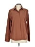 Stylus Brown Long Sleeve Blouse Size L - photo 1